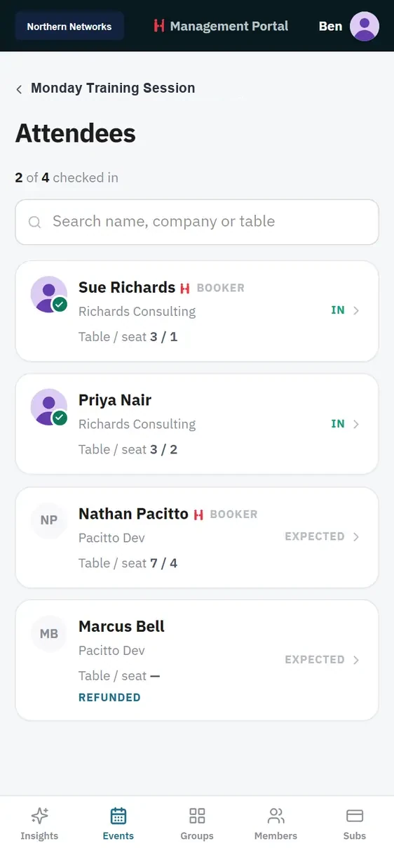 Delegate lists