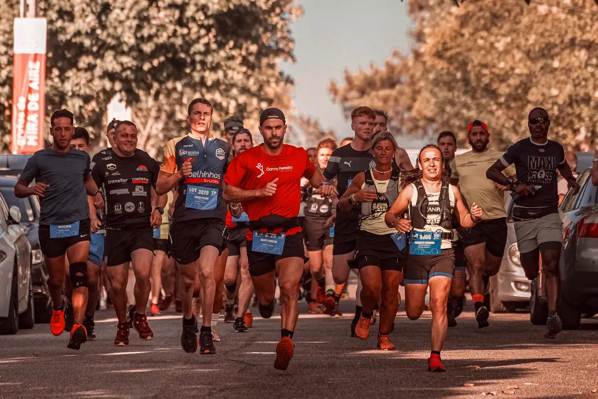 Runners on a road at a local race